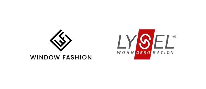 Markenlogos von Lysel Home und Window Fashion für Plissees mit ReSize Service