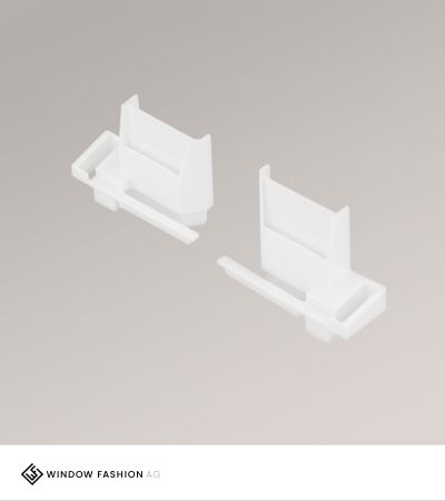 1 Paar Endkappen für Seitenprofil Kassettenrollo rund