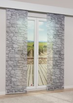 Vorschau Lysel - Flächenvorhang Benato #1W in beigebraun steingrau