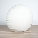 Dekokissen rund in weiß