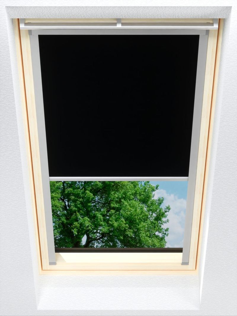 Lysel - Qualitätsdachfensterrollo abdunkelnd schwarz