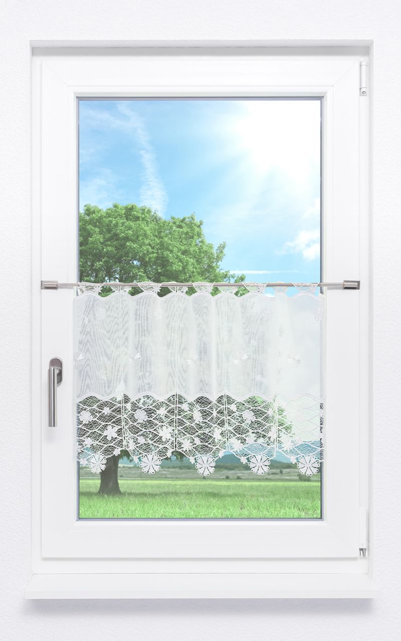 ArtikelbildScheibengardine Plauener Spitze® - Blümchenspiel #1W