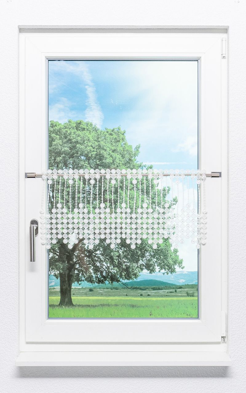 ArtikelbildScheibengardine Plauener Spitze® - Perlenmuster #1W