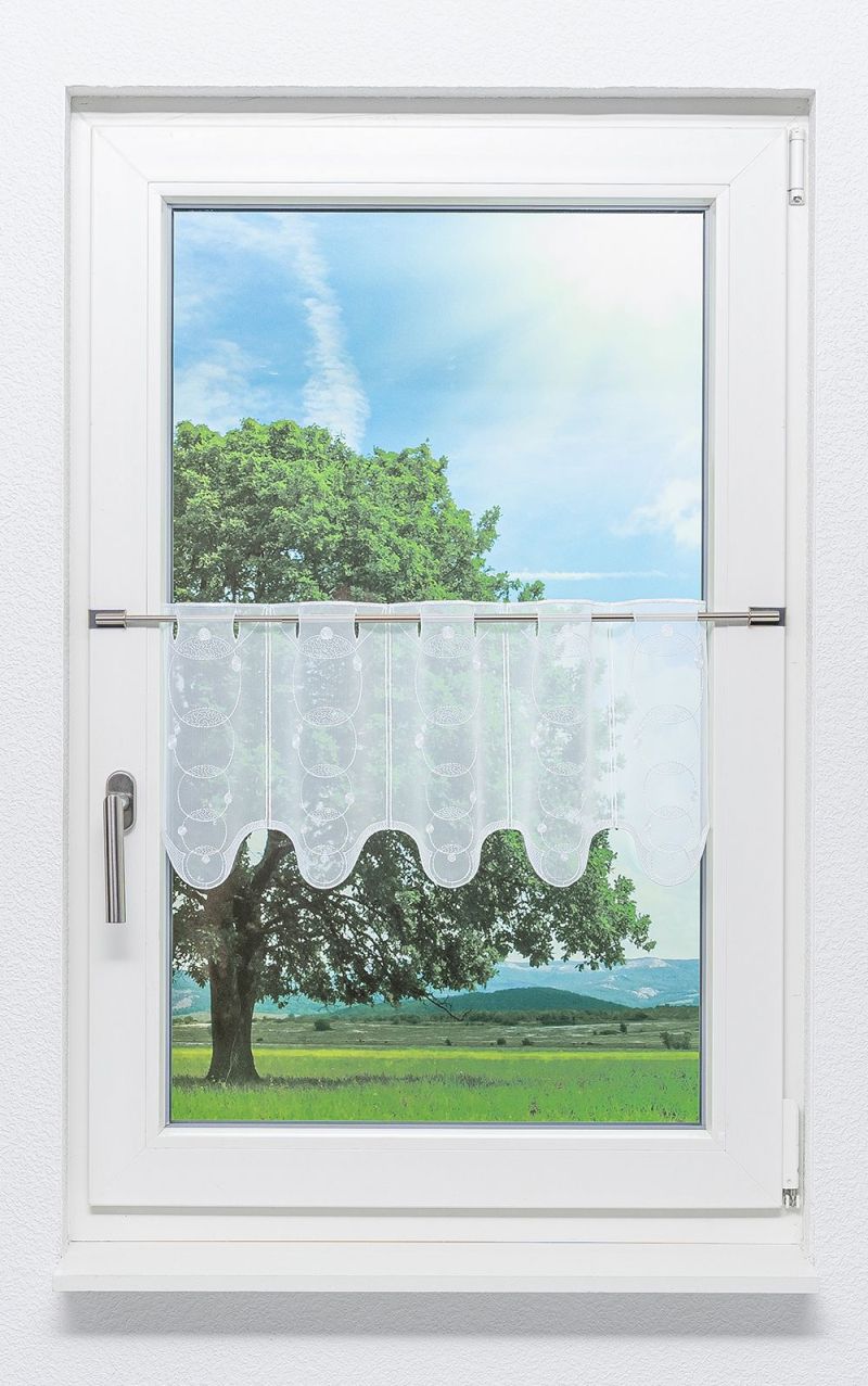 ArtikelbildScheibengardine Plauener Spitze® - Kreismuster #1W