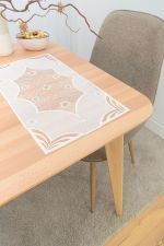 Vorschau Deckchen Plauener Spitze® - Wintermagie #1W in Silber ecru-gold