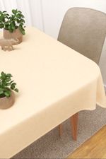 Tischdecke eckig in beige