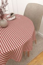 Tischdecke rund in rot