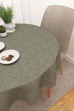 Tischdecke rund in grau