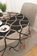 Tischdecke rund in Grau