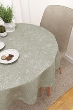 Tischdecke rund in grau