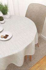Tischdecke rund in Grau