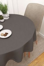 Tischdecke rund in Grau