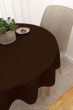 Tischdecke rund in Braun