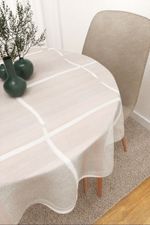 Tischdecke rund in Weiß