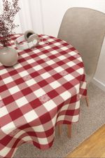 Tischdecke rund in Rot