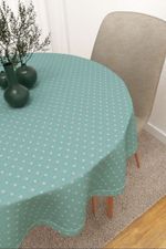 Tischdecke rund in blau