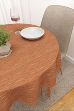 Tischdecke rund in orange