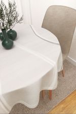 Tischdecke rund in Grau