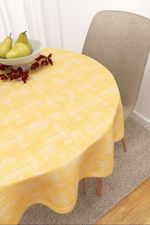 Tischdecke rund in gelb