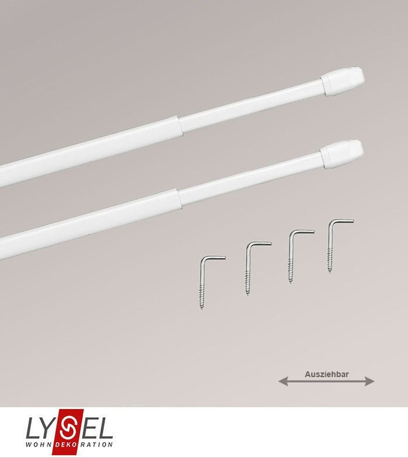 Lysel - SET Vitragenstangen flachoval