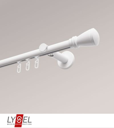 Lysel - SET Opal Innenlauf 200cm Träger offen mit Endstücke Konus in Weiß