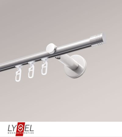Lysel - SET Topaz Innenlauf 160cm Träger offen mit Endstücke Zylinder in Edelstahl-Optik