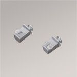 grau Vorschau SET - Klemmträger Decomatic mit Spannschuhplättchen #1W grau