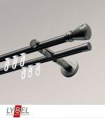 Vorschau Lysel - SET Opal Innenlauf 160cm 2 Lauf Doppel-Kombiträger offen mit Endstücke Konus in Bronze #1W titan