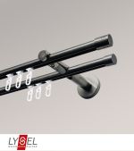 Vorschau Lysel - SET Opal Innenlauf 160cm 2 Lauf Doppel-Kombiträger offen mit Endstücke Zylinder in Bronze #1W titan