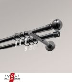 Vorschau Lysel - SET Opal 160cm Doppel-Kombiträger offen 2-Lauf mit Endstücke Kugel in Bronze #1W titan