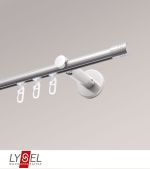 Vorschau Lysel - SET Opal Innenlauf 200cm Träger offen mit Endstücke Zylinder in Weiß #1W edelstahl-optik