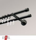 Vorschau Lysel - SET Opal Mix 160cm 2 Lauf Doppel-Kombiträger offen mit Endstücke Kappe in Bronze #1W titan