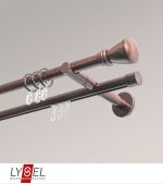 bronze Vorschau Lysel - SET Opal Mix 160cm 2 Lauf Doppel-Kombiträger offen mit Endstücke Konus in Bronze #1W bronze