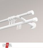 Vorschau Lysel - SET Opal Innenlauf 160cm 2 Lauf Doppel-Kombiträger offen mit Endstücke Zylinder in Bronze #1W weiß