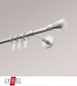 Vorschau Lysel - SET Opal 160cm Träger geschlossen mit Endstücke Konus in Weiß #1W edelstahl-optik