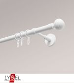 Vorschau Lysel - SET Opal 160cm Träger geschlossen mit Endstücke Kugel in Bronze #1W weiß