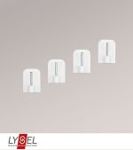 Vorschau Lysel - SET Klebehaken für Vitragenstangen #1W weiß