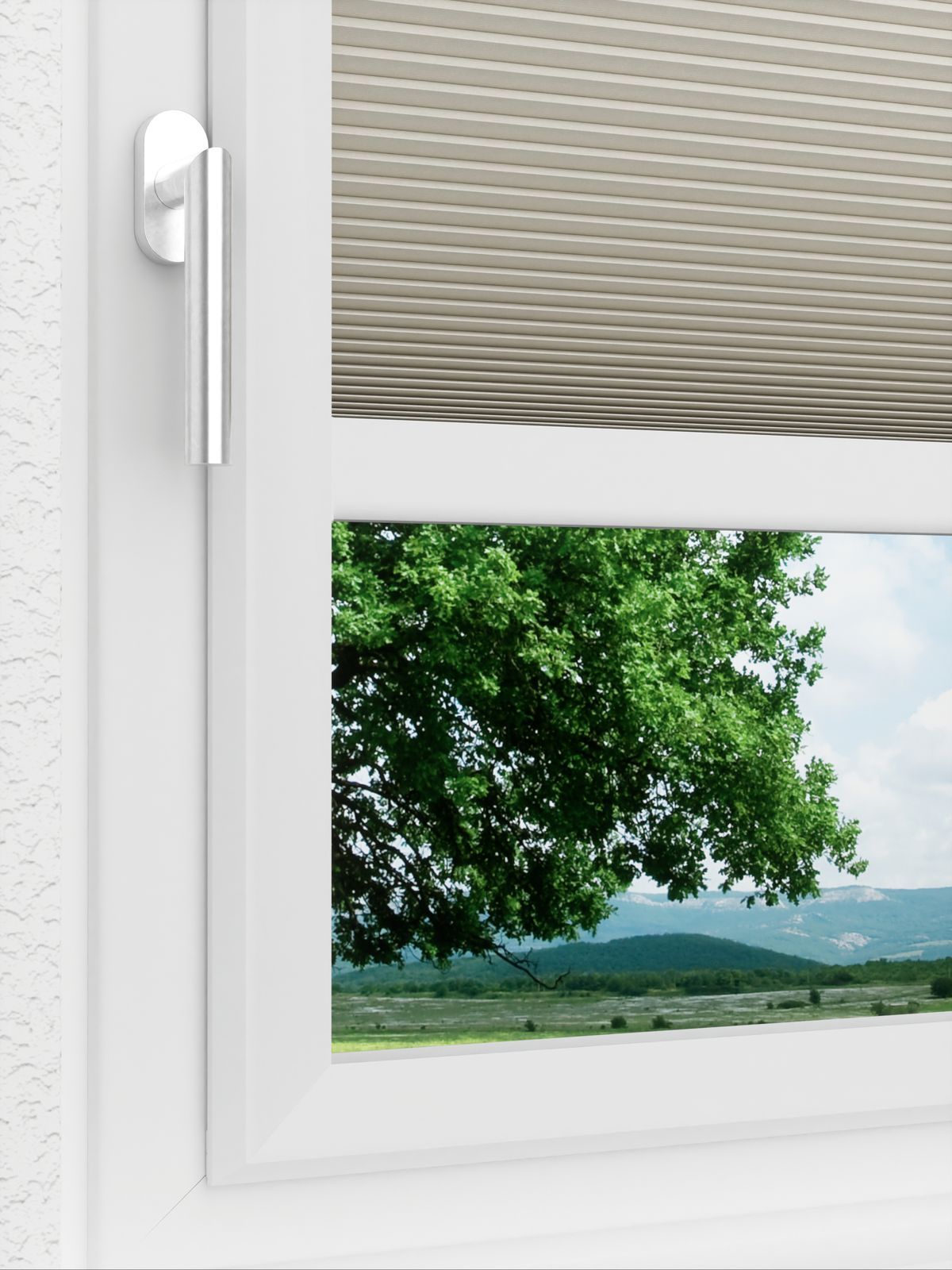 Detailansicht LYSEL HOME Plissee 009A Calluna Wabe