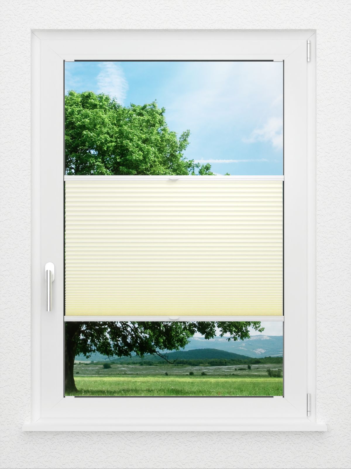 Detailansicht LYSEL HOME Plissee 313A Evelyne Wabe