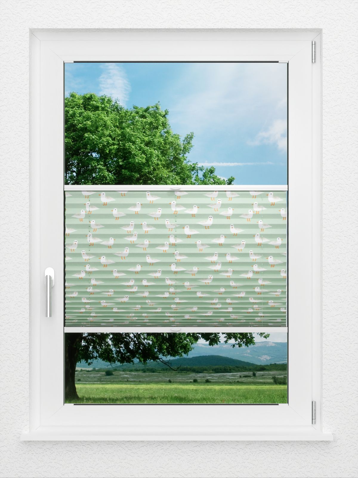 Detailansicht LYSEL HOME Plissee 435A Seagulls