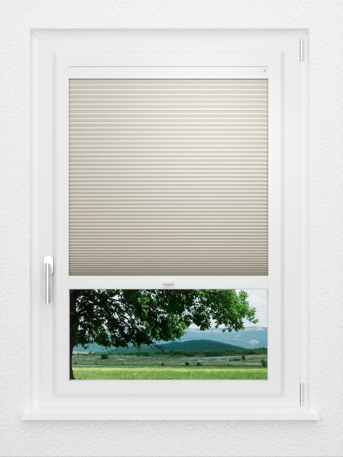 Detailansicht LYSEL HOME Plissee 009A Calluna Wabe