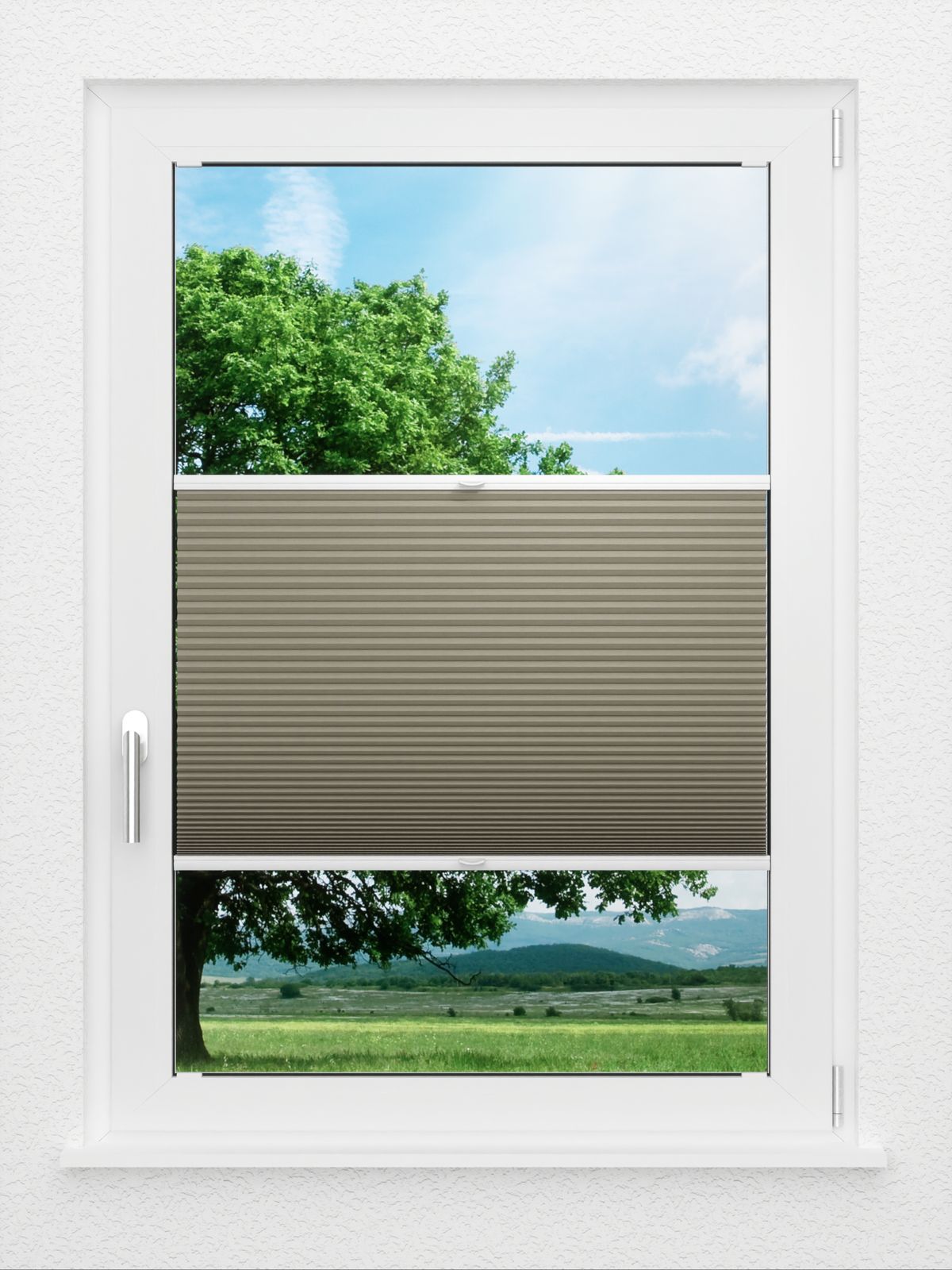 Detailansicht LYSEL HOME Plissee 010A Calluna Wabe