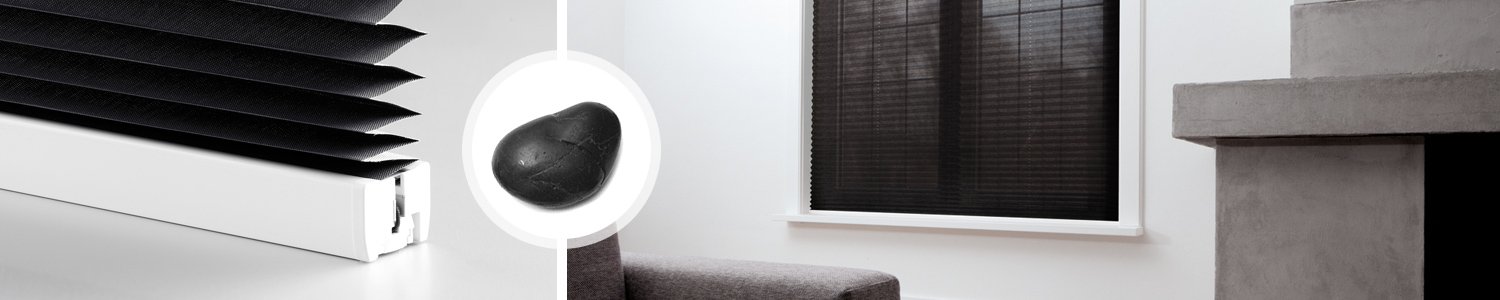 Individuelle schwarze Plissees nach Maß